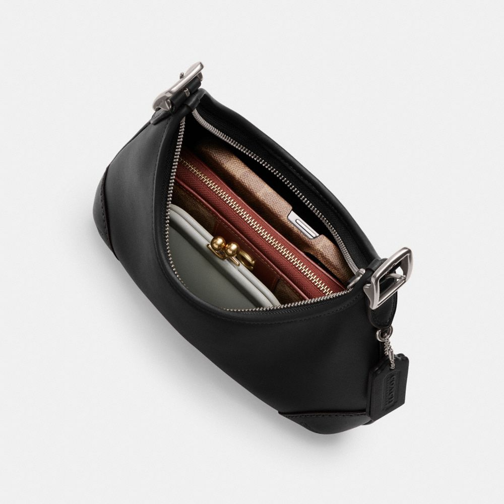 Coach Hamptons Hobo Bag Silver Black