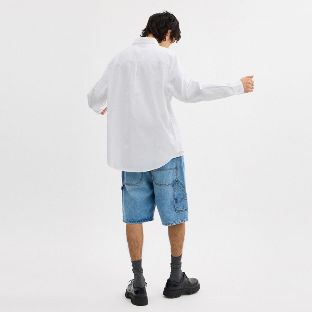 Coach Long Sleeve Button Down Shirt White