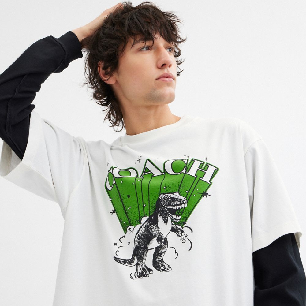 Coach Dinosaur T Shirt Vintage Ivory