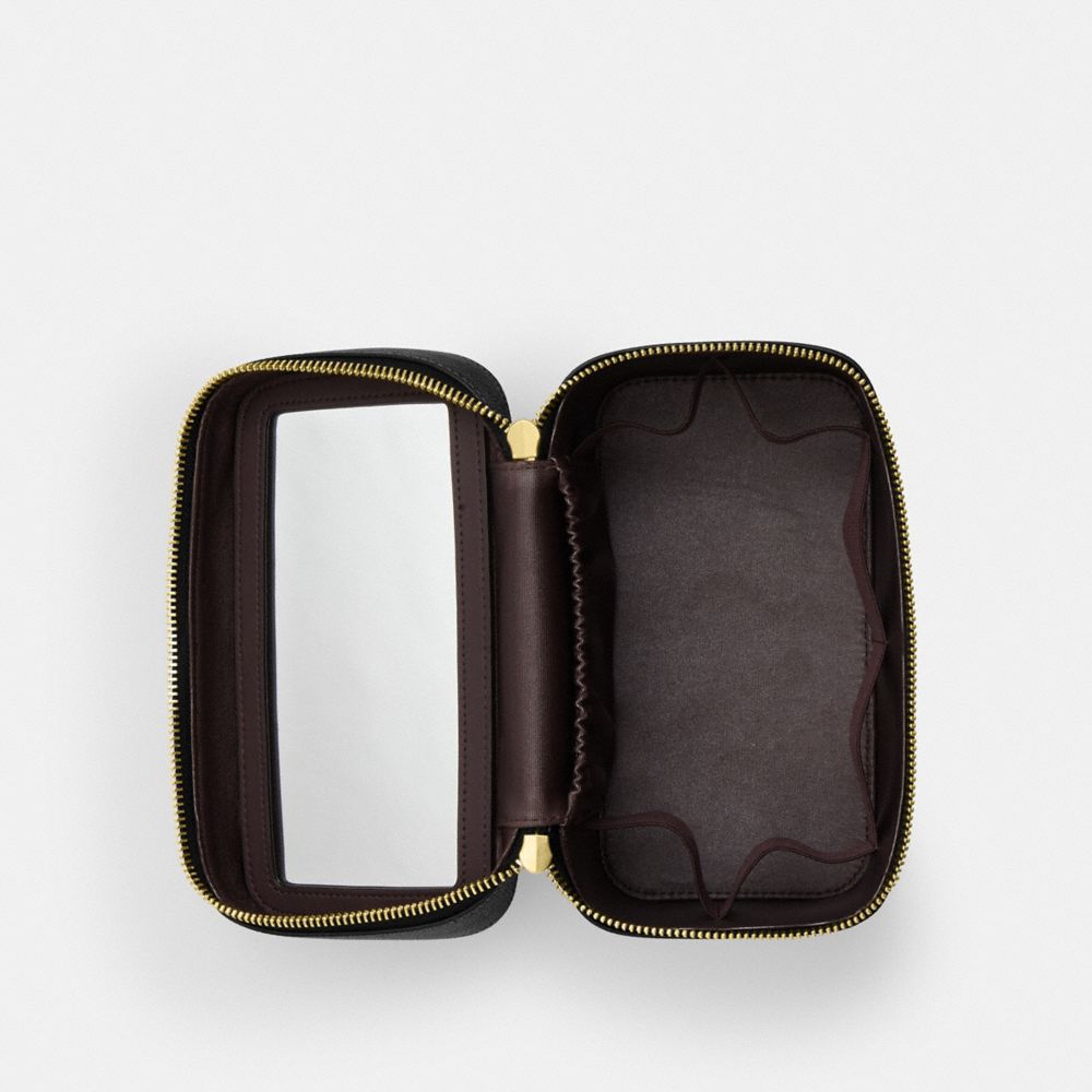 Coach Cosmetic Case Gold Black
