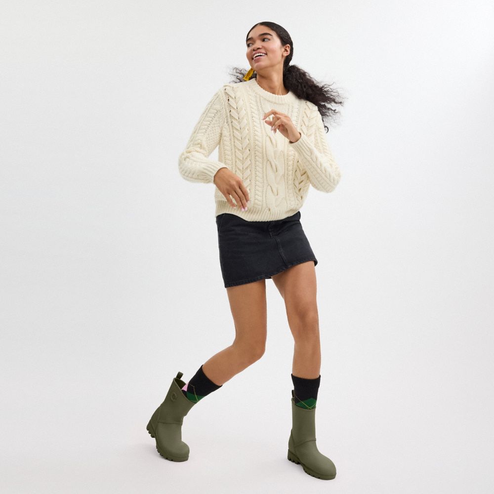 Women's Coach Ryder Rainboot Army Green