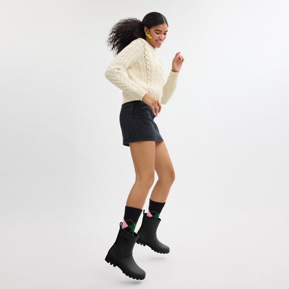 Women's Coach Ryder Rainboot Black