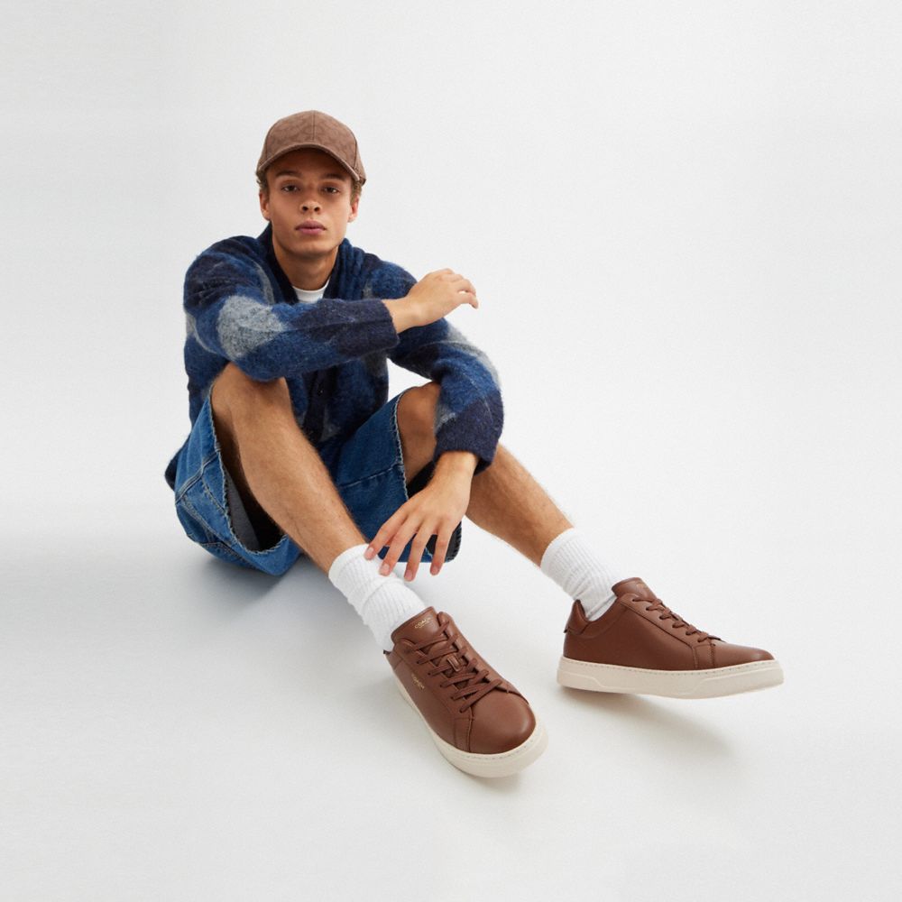 Men's Coach High Line Sneaker Dark Saddle