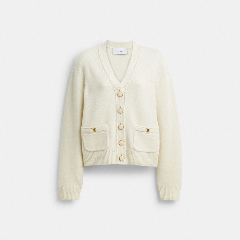 Coach Heritage C Cardigan White
