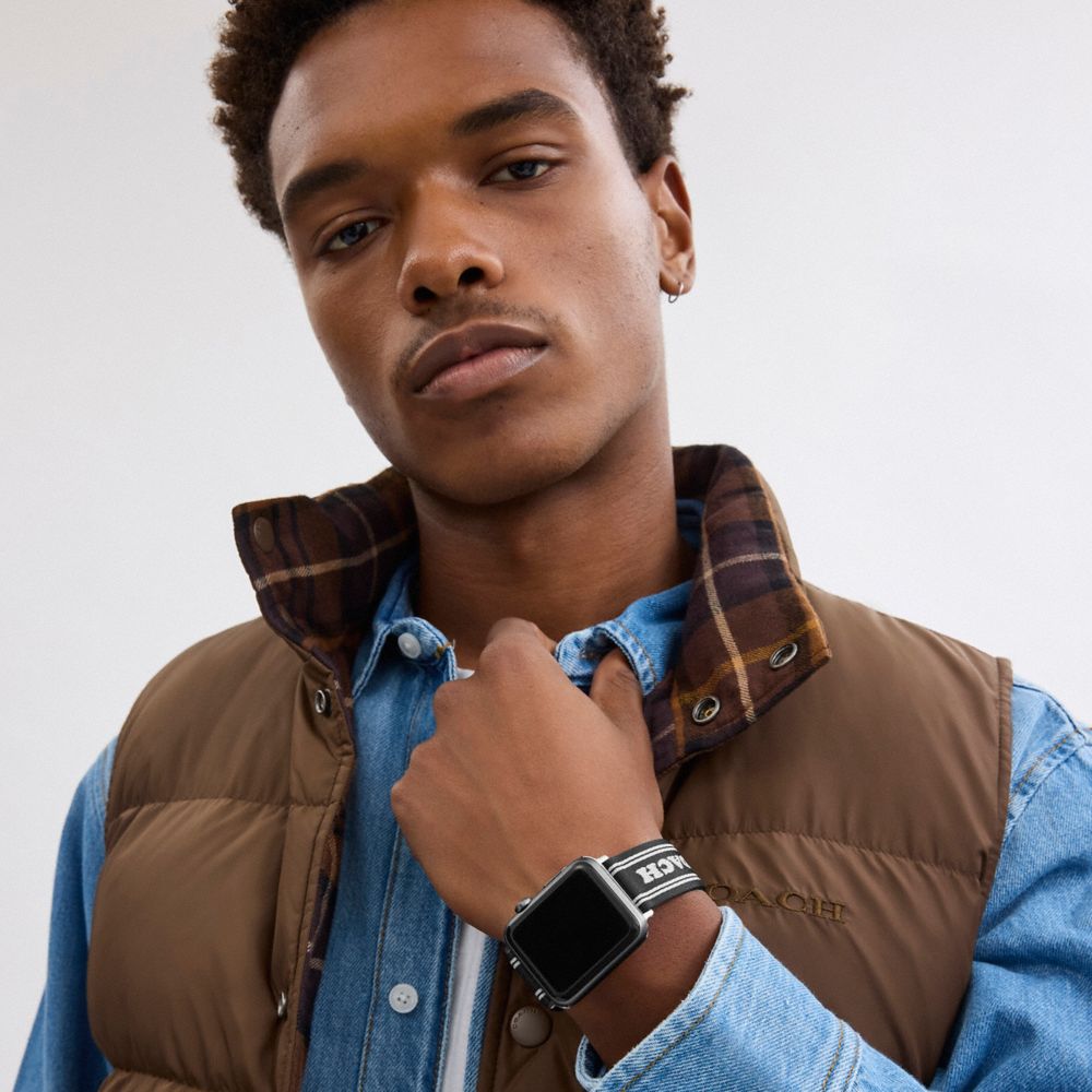 Coach Apple Watch® Strap, 42 Mm, 44 Mm And 45 Mm Black