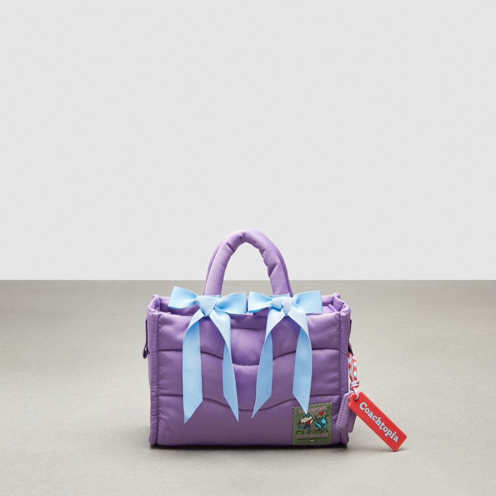 Coach Set Of Bows In 100% Recycled Polyester Light Blue