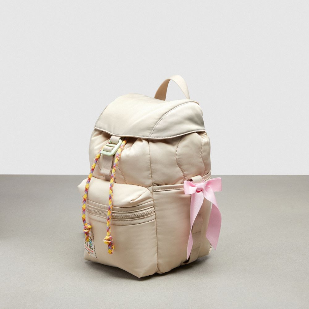 Coach Set Of Bows In 100% Recycled Polyester Light Pink
