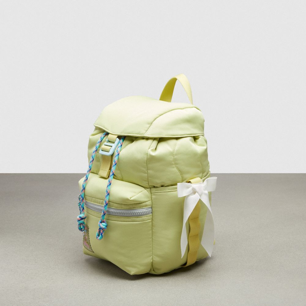 Coach Set Of Bows In 100% Recycled Polyester White 1