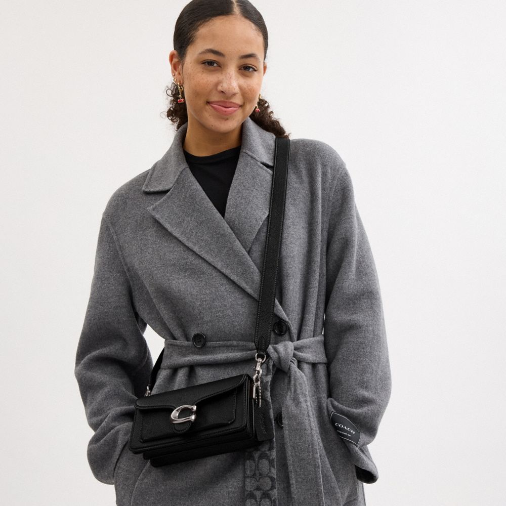 Coach Tabby Shoulder Bag 20 Silver Black