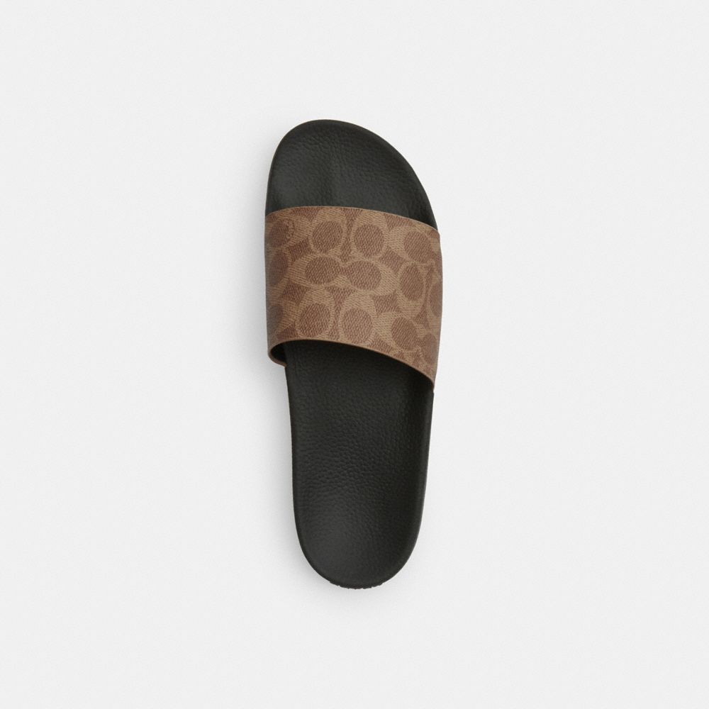 Coach Slide In Signature Canvas Khaki