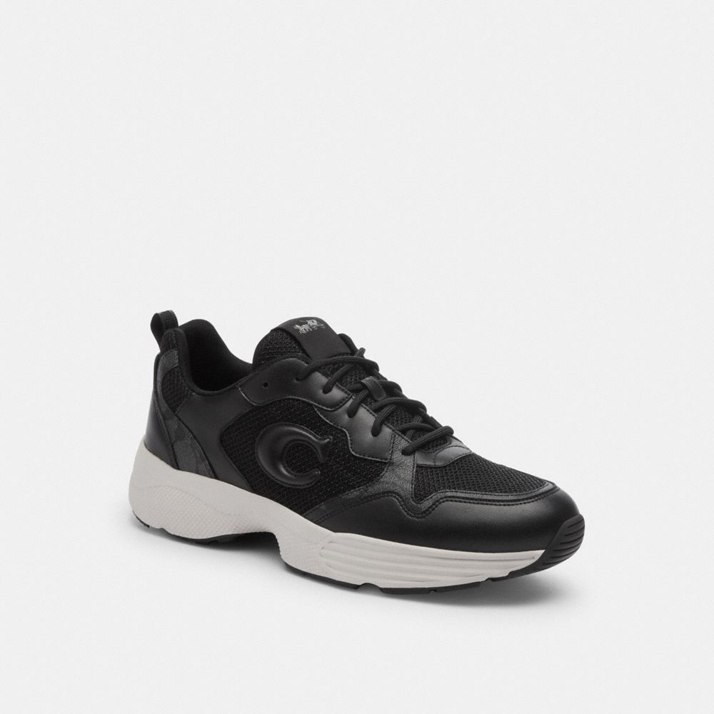 Men's Coach Strider Sneaker In Signature Canvas Black