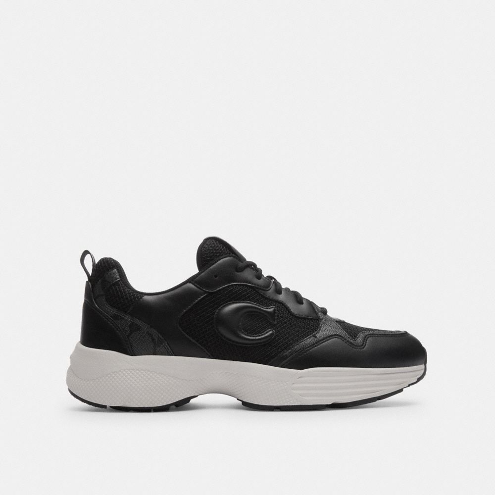 Men's Coach Strider Sneaker In Signature Canvas Black