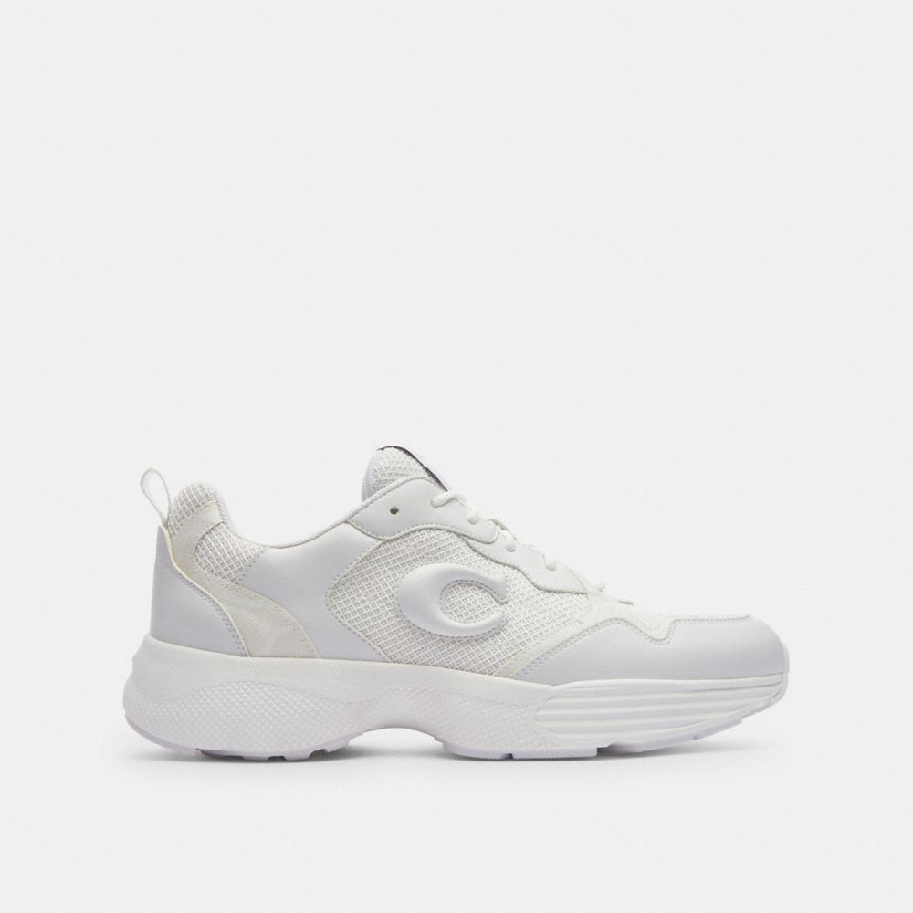 Men's Coach Strider Sneaker In Signature Canvas Optic White