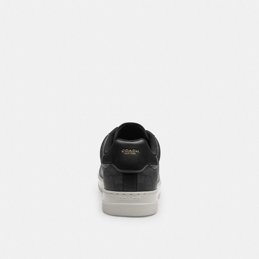 Men's Coach High Line Sneaker In Signature Canvas Graphite Chalk