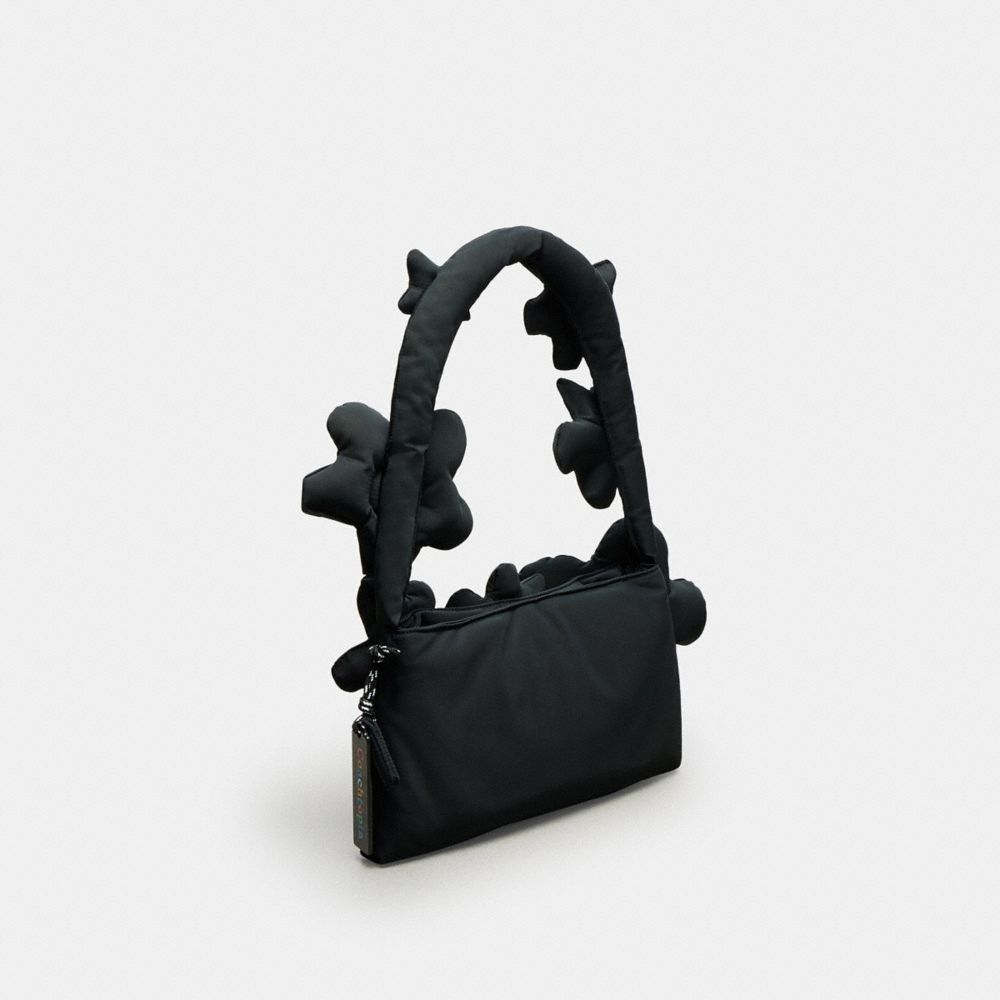 Coach Coachtopia Loop Shoulder Bag With Floral Appliqué Black Multi