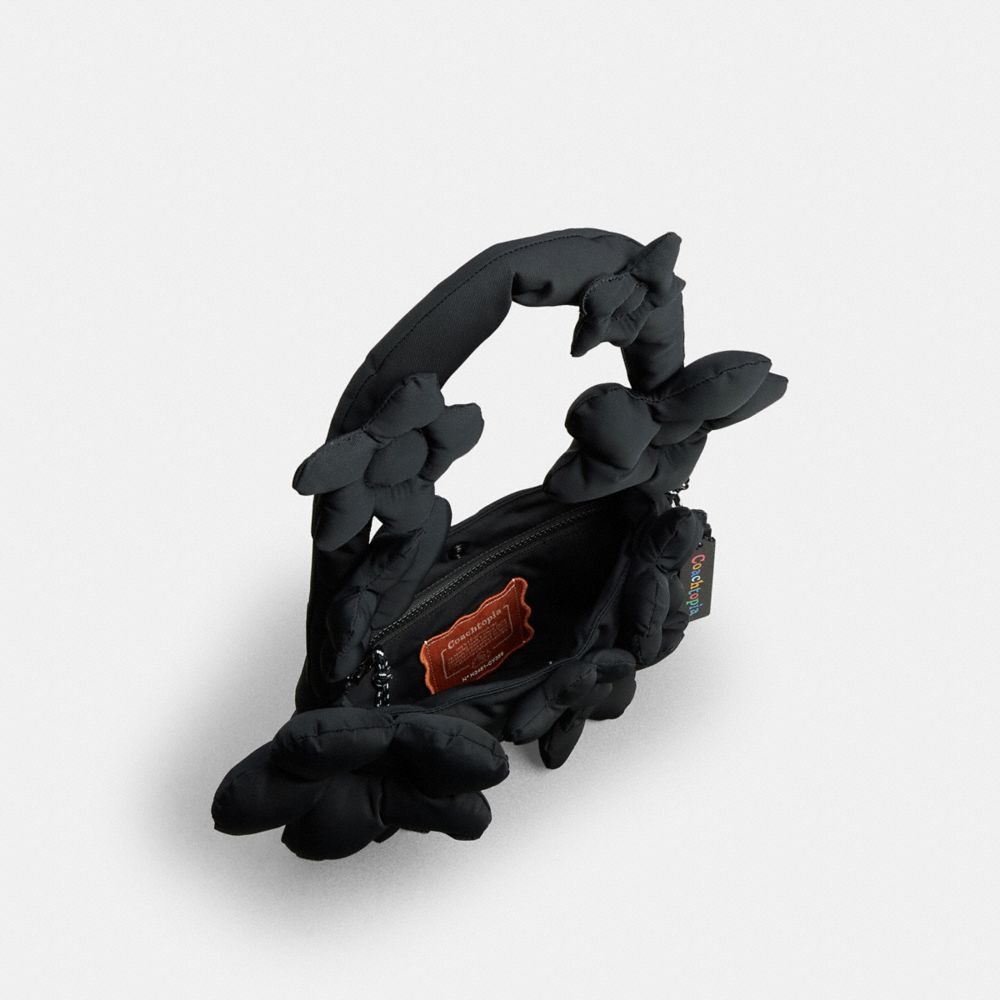 Coach Coachtopia Loop Shoulder Bag With Floral Appliqué Black Multi