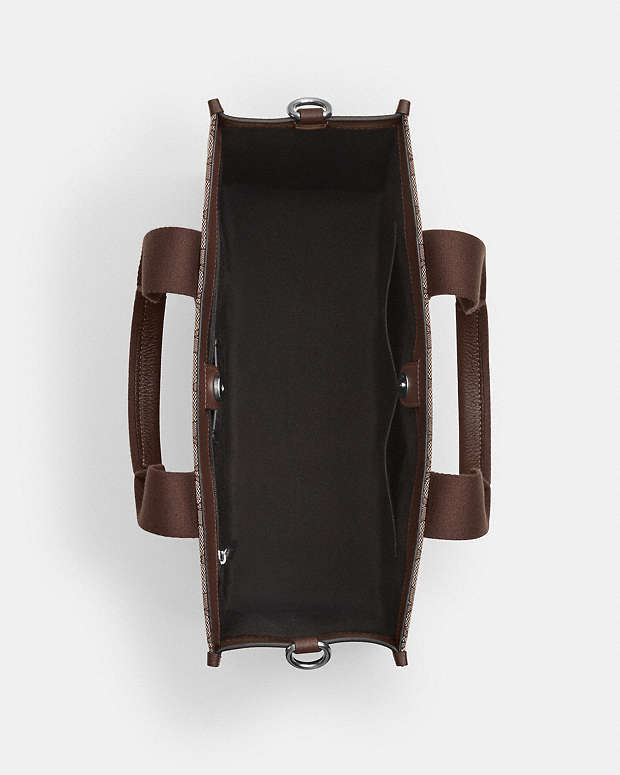 Smith Tote Bag In Signature Jacquard Signature Jacquard-Silver-Oak-Maple Signature Jacquard-Silver-Oak-Maple