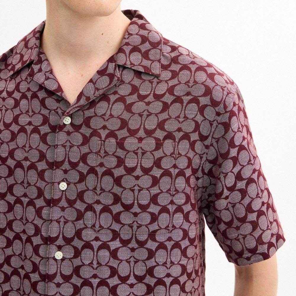 Coach Signature Camp Shirt Currant