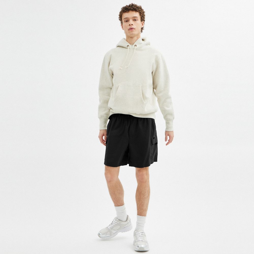 Coach Nylon Utility Short In Recycled Nylon Black