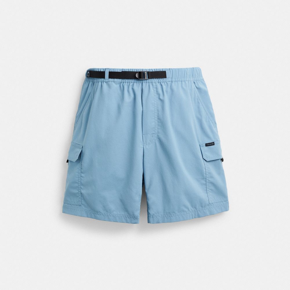 Coach Nylon Utility Short In Recycled Nylon Mountain Spring