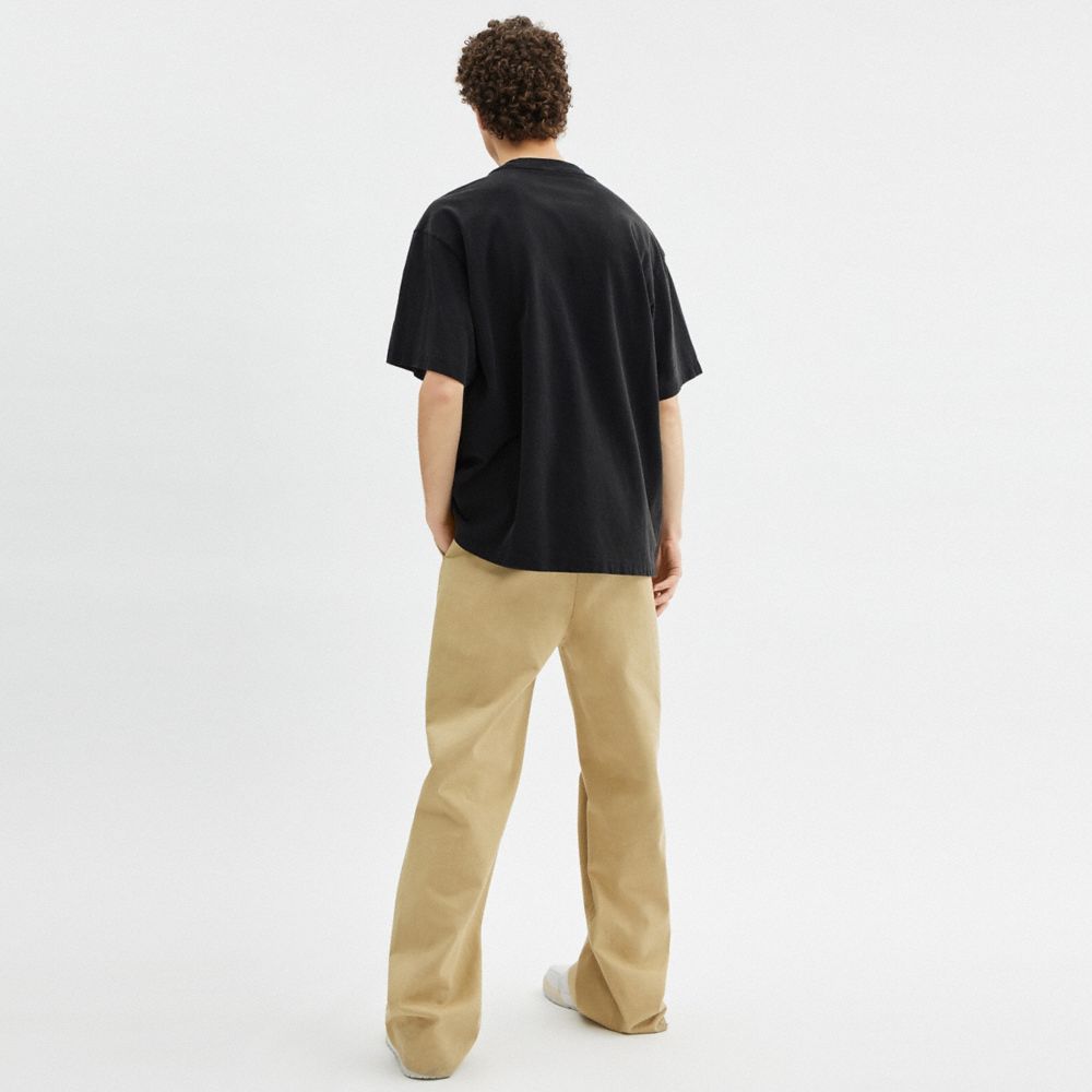 Coach T Rex Relaxed T Shirt In Organic Cotton Washed Black