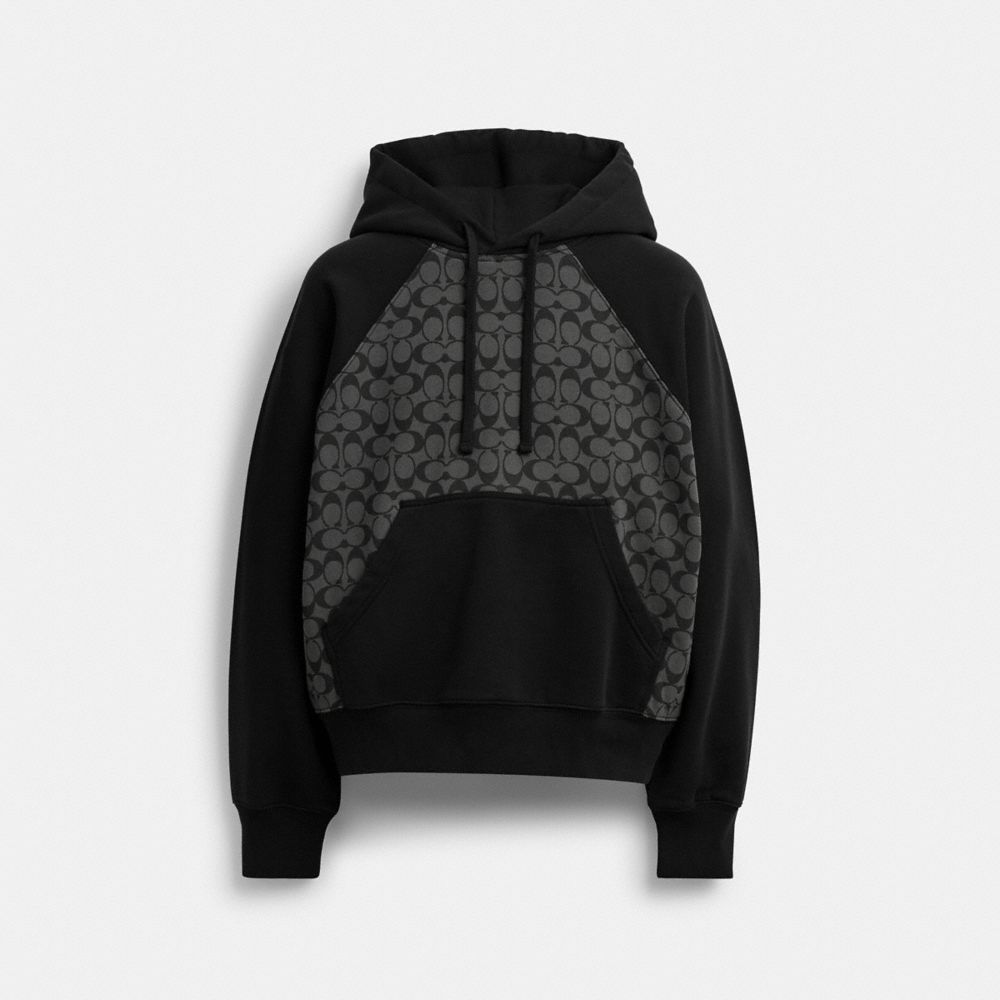 Coach Signature Hoodie Charcoal Signature
