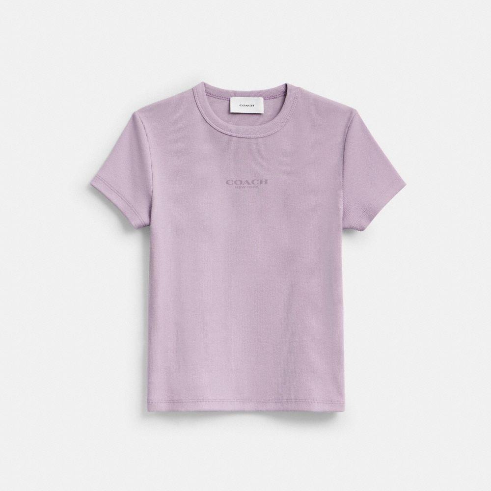 Coach New York Ribbed T Shirt Wisteria Purple