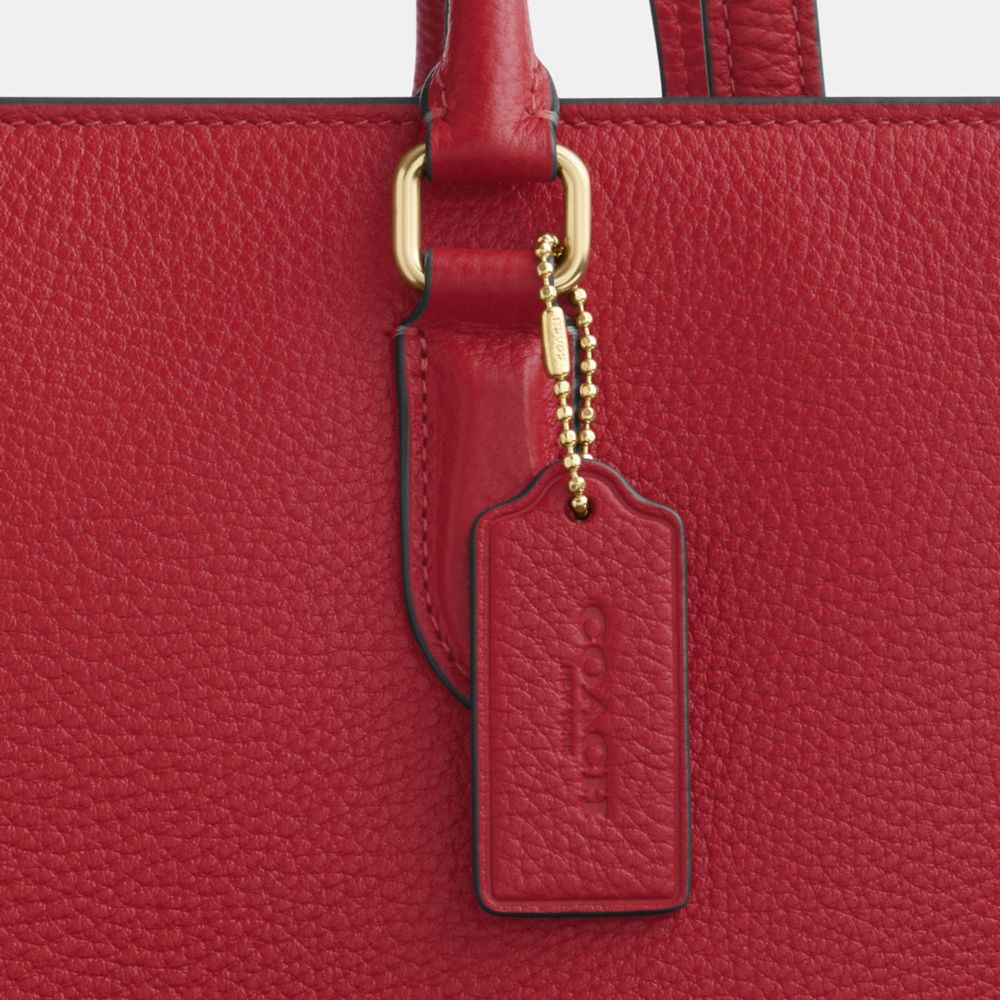 Coach Maggie Tote Bag Gold True Red