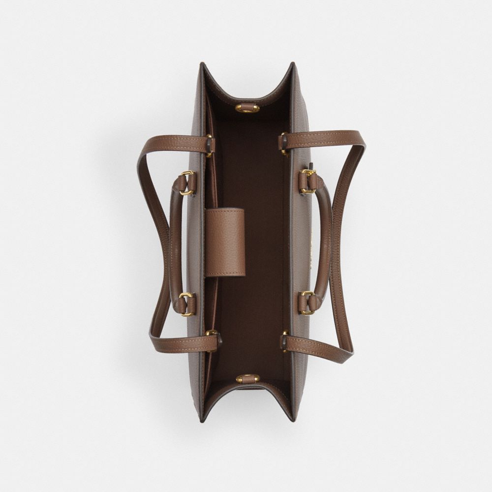 Coach Maggie Tote Bag Gold Dark Stone