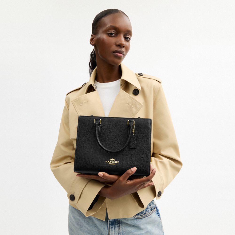 Coach Maggie Small Tote Bag Gold/Black