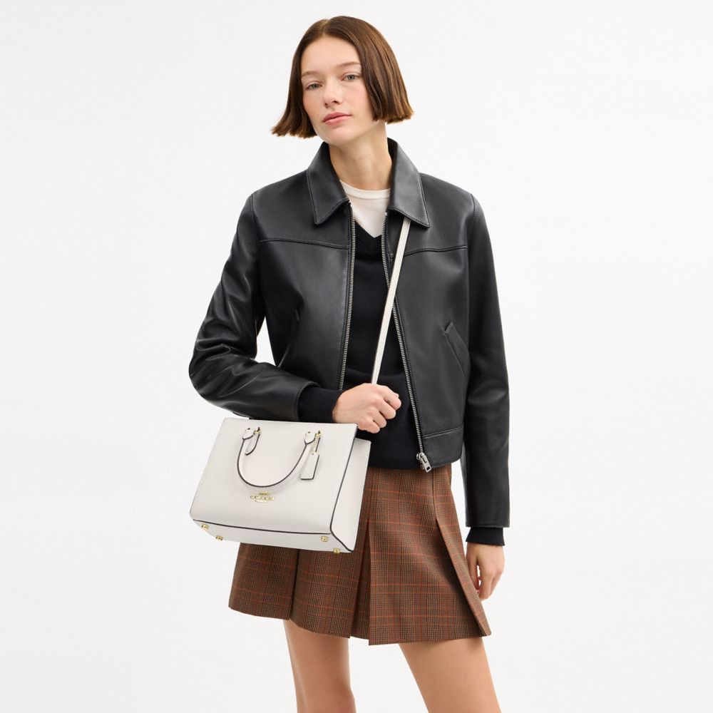 Coach Maggie Small Tote Bag Gold Chalk
