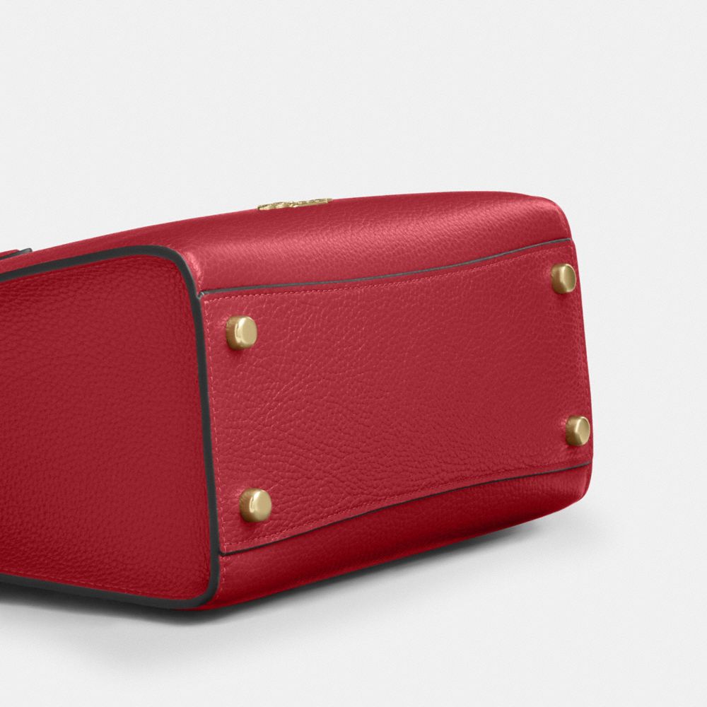 Coach Maggie Small Tote Bag Gold True Red