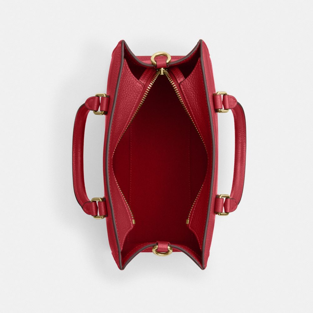 Coach Maggie Small Tote Bag Gold True Red