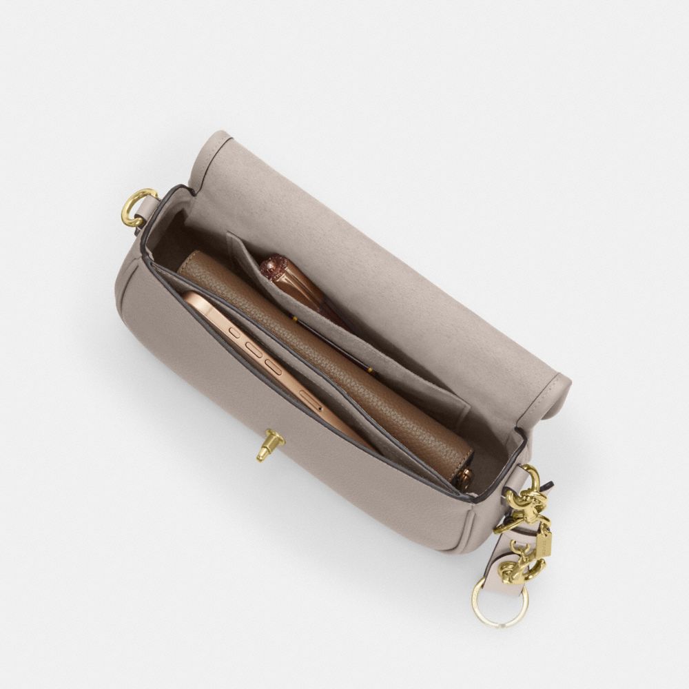 Coach Hadley Shoulder Bag Gold Grey Birch