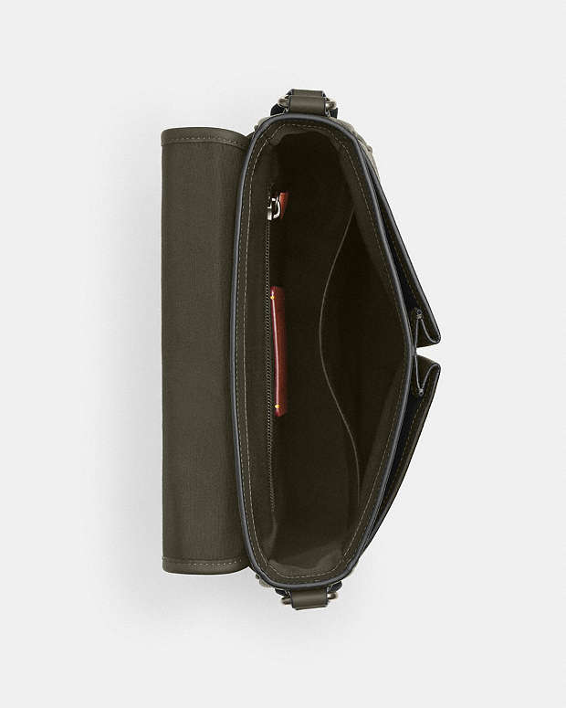 Sprint Map Bag 25 Pebbled Leather-Qb-Uniform Green Pebbled Leather-Qb-Uniform Green