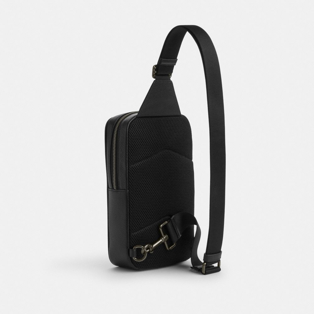 Coach Sullivan Pack In Signature Canvas With Patches Gunmetal Tan Multi