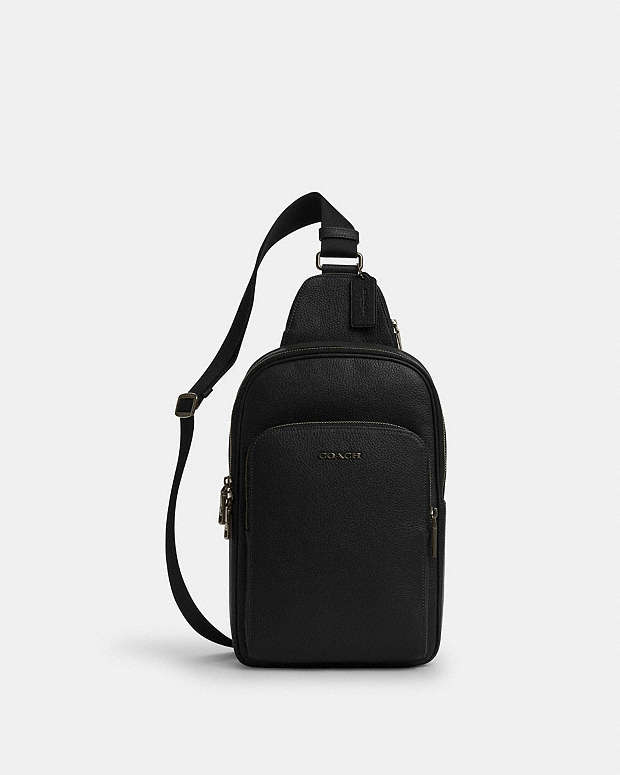 Ethan Pack Pebbled Leather-Gunmetal-Black Pebbled Leather-Gunmetal-Black