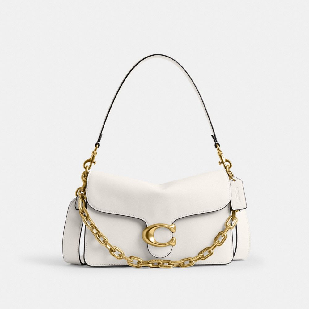 Coach Chain Tabby Shoulder Bag Brass-Chalk Brass-Chalk