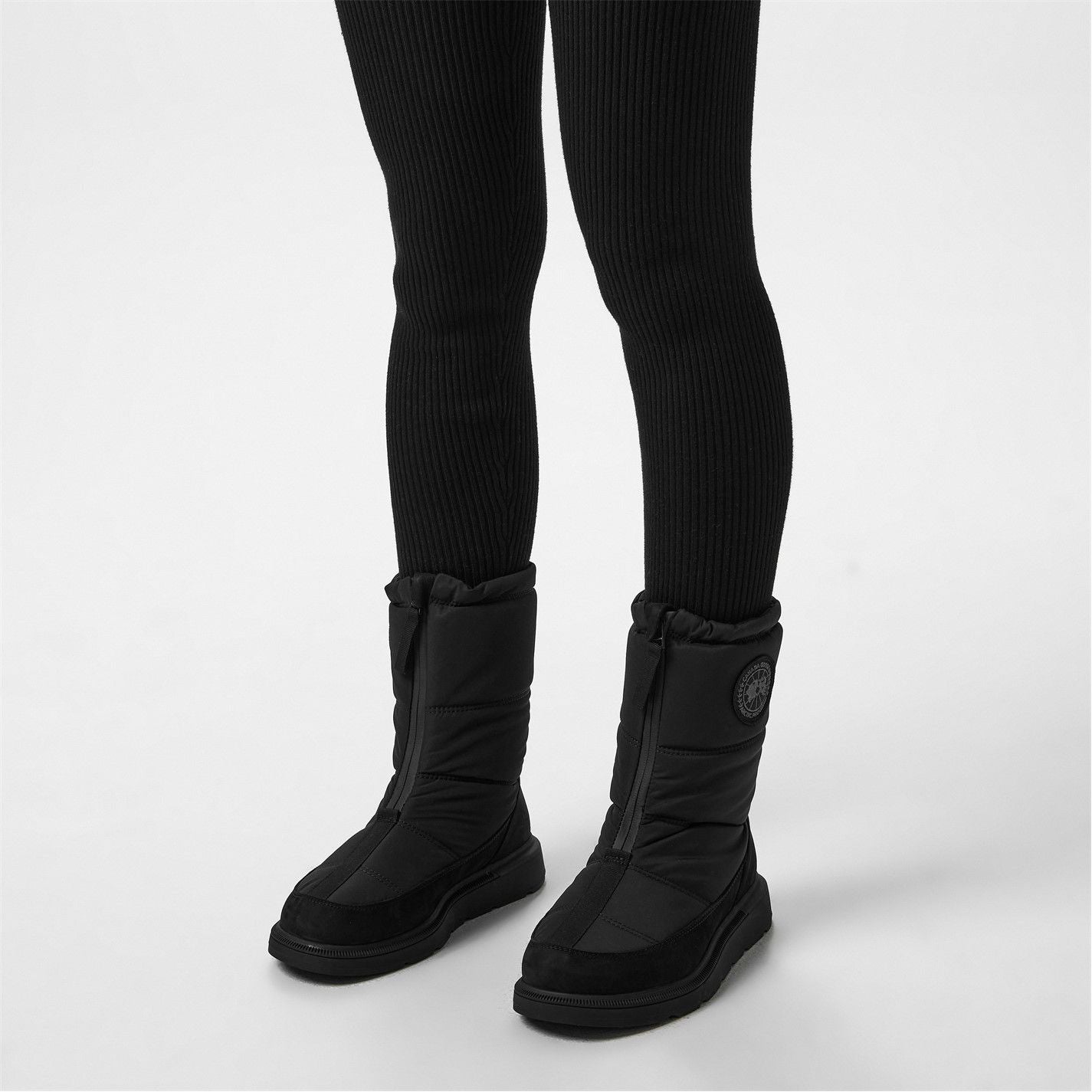 Cypress Fold-Down Puffer Boots Black