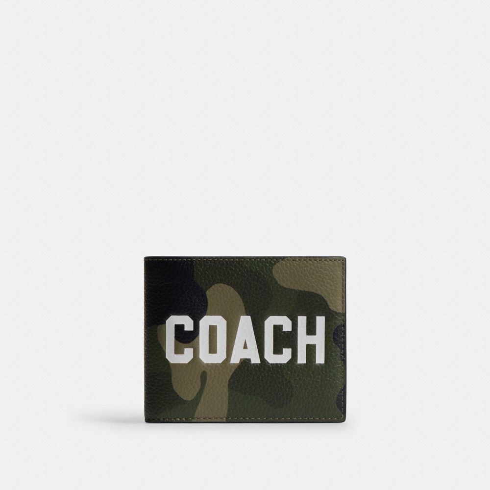 Coach 3 In 1 Wallet With Camo Print And Coach Graphic Camo