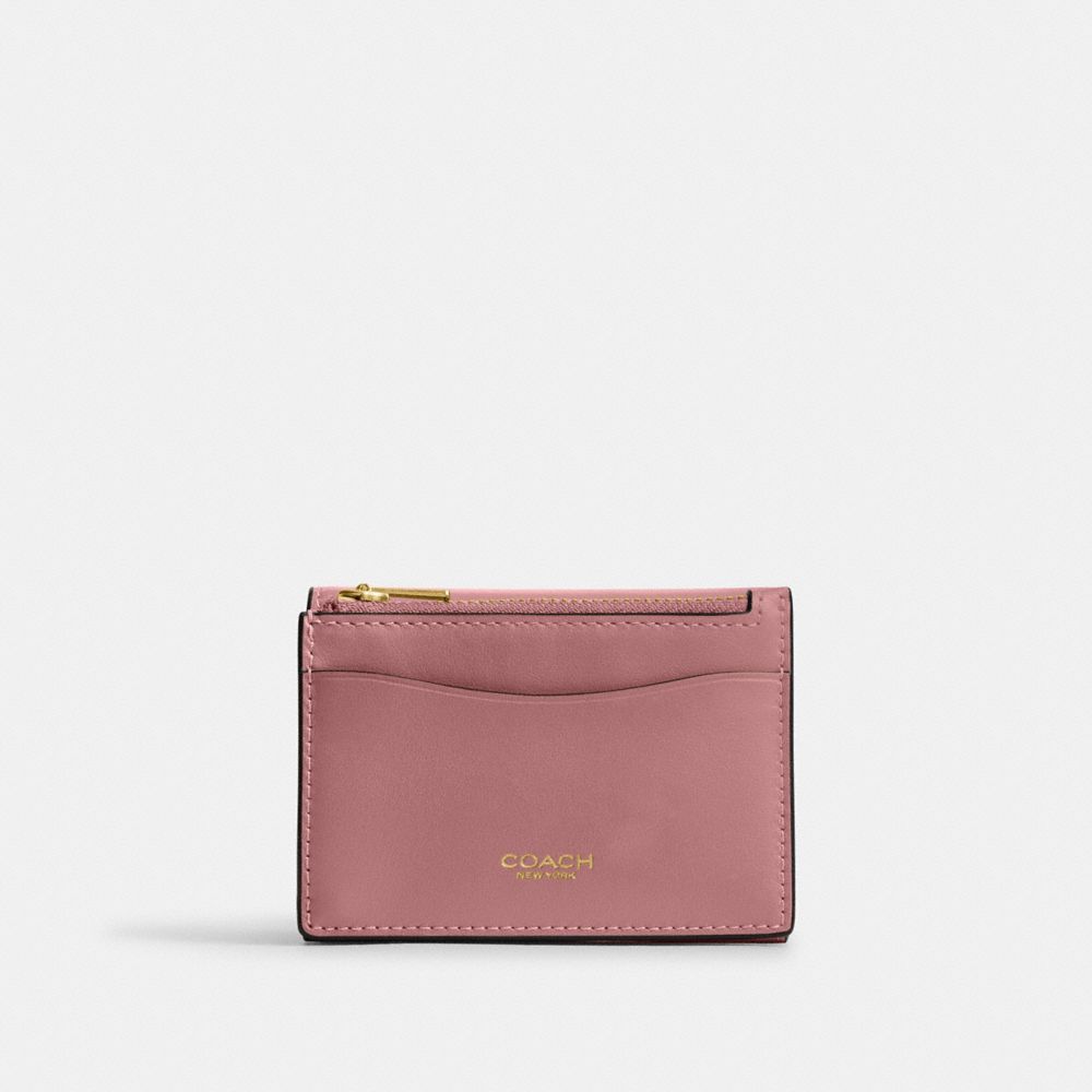 Coach Essential Card Holder Wallet Brass Peony