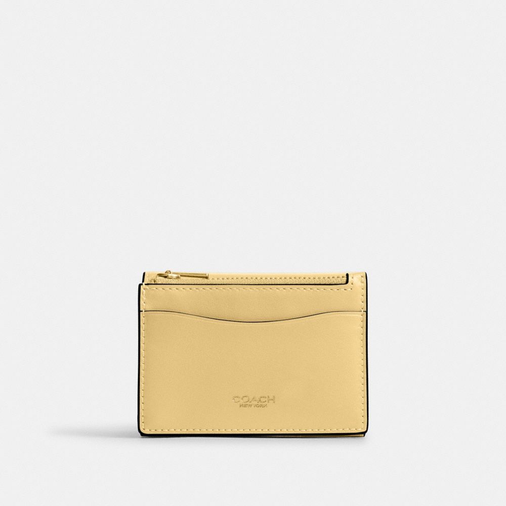 Coach Essential Card Holder Wallet Brass Vanilla