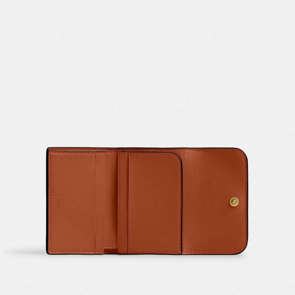 Coach Essential Card Holder Wallet Brass/Amber Brown