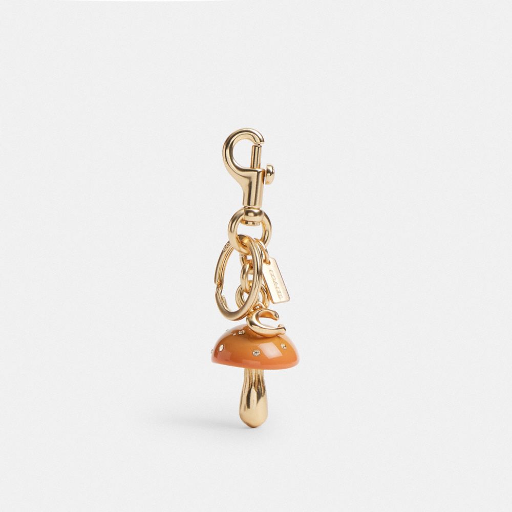 Coach Mushroom Bag Charm Gold Mustard