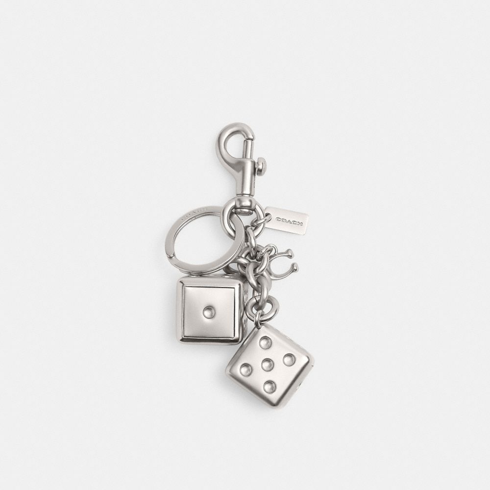 Coach Dice Bag Charm Silver Silver