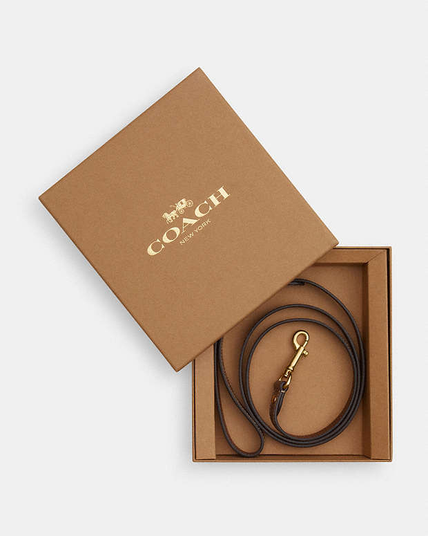 Boxed Small Pet Leash In Signature Canvas Signature Canvas-Gold-Tan-Brown Signature Canvas-Gold-Tan-Brown