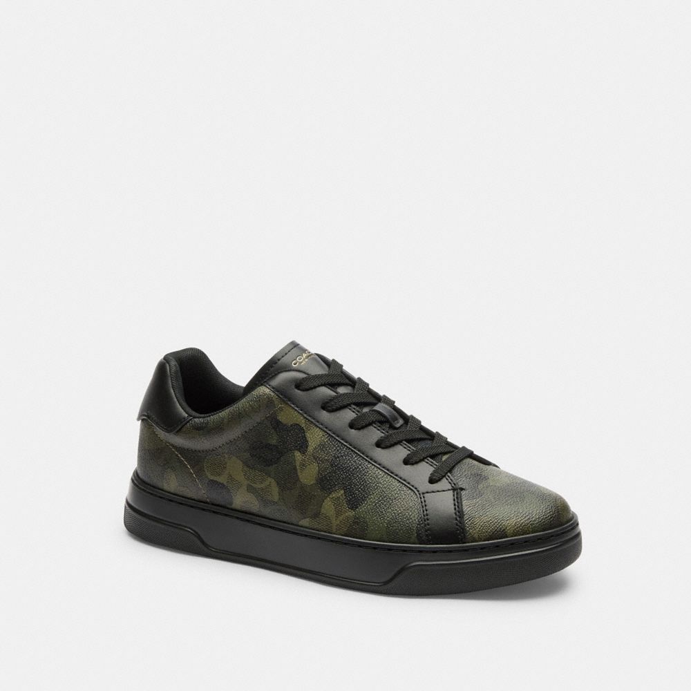 Coach High Line Sneaker In Signature Camo Print Camo