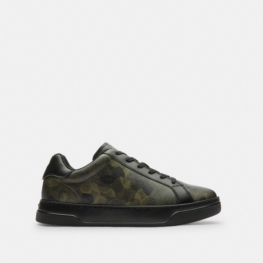 Coach High Line Sneaker In Signature Camo Print Camo