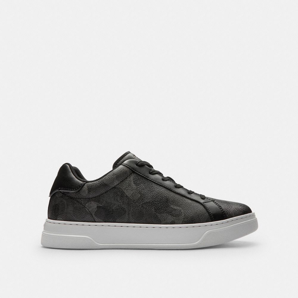 Men's Coach High Line Sneaker In Signature Camo Print Camo Black