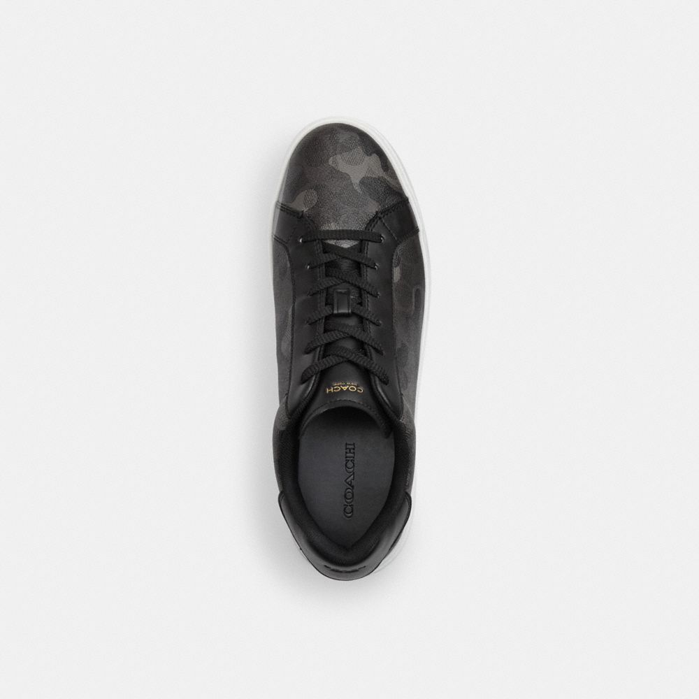 Men's Coach High Line Sneaker In Signature Camo Print Camo Black
